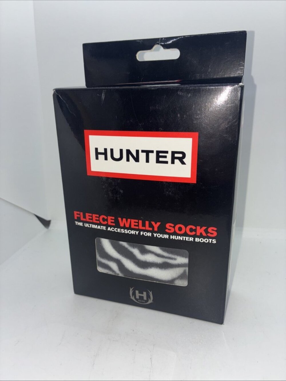 Hunter Fleece Welly Socks Zebra WELSCKZEB/ZEB Wms Size MM, US 5-7